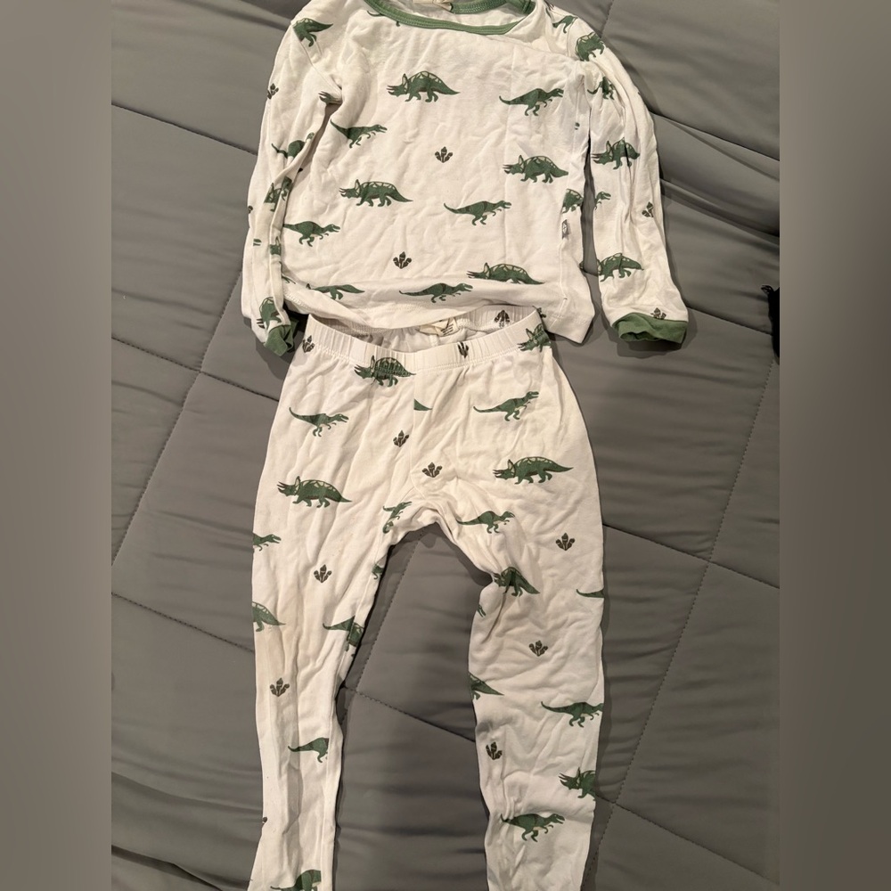 Kyte Baby Two Piece Long Sleeved Pajamas in OG Dino - 2T
